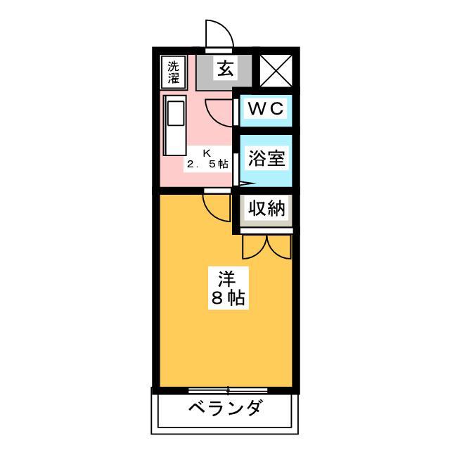 レスポワール中野 北棟(1K/1階)の間取り写真