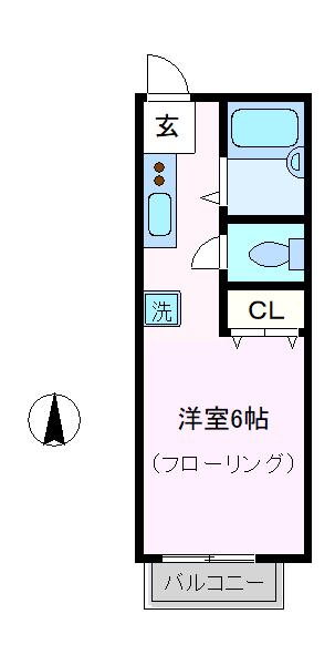 アジェリーナ(1K/1階)の間取り写真