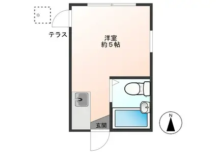 寿町アパート(ワンルーム/1階)の間取り写真