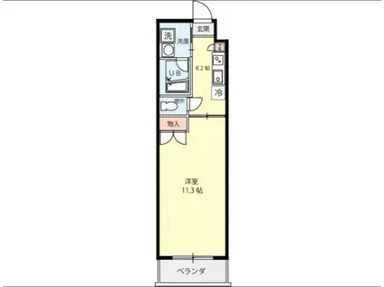 ヒルズ平和橋(1K/5階)の間取り写真