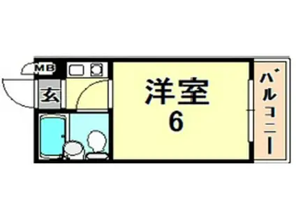 ダイドーメゾン岡本(ワンルーム/3階)の間取り写真