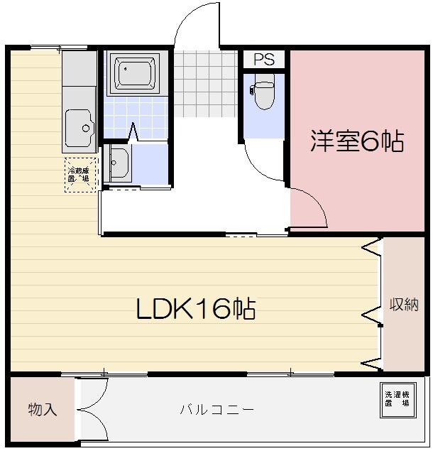 ラ・ルーチェ芳泉(1LDK/1階)の間取り写真