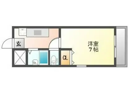 入江第二ビル(1K/5階)の間取り写真