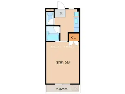 コーポラス坂井(1K/2階)の間取り写真