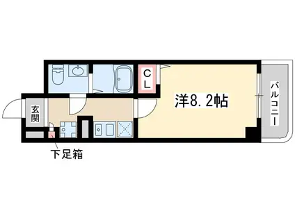 アーデン新大阪(1K/4階)の間取り写真