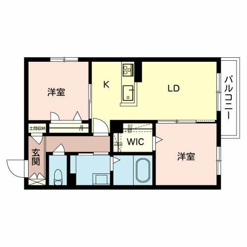 SHA MAISON EDEL公園南(2LDK/1階)の間取り写真