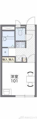 レオパレス滝の華(1K/1階)の間取り写真