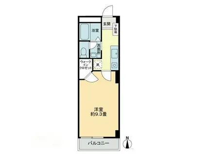フォブール藤塚(1K/3階)の間取り写真