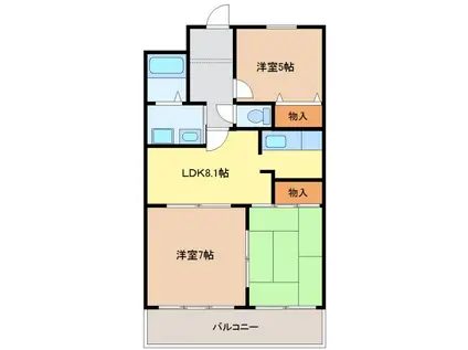 NODA GULANDE(3DK/4階)の間取り写真