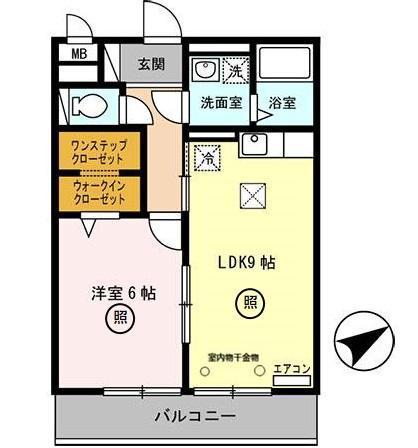 セジュール東浜尻(1LDK/1階)の間取り写真