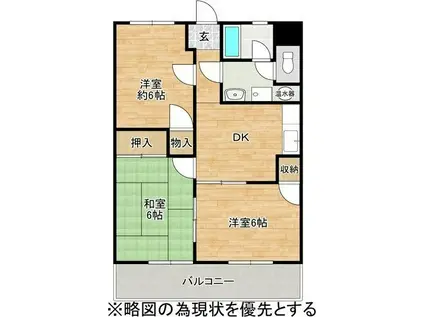 コーポ長池(3DK/2階)の間取り写真