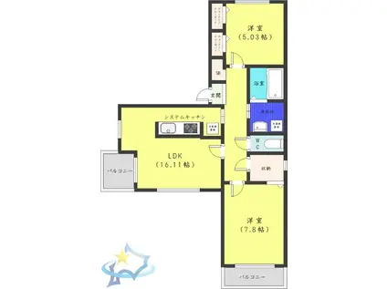 MセレクションステラII(2SLDK/4階)の間取り写真