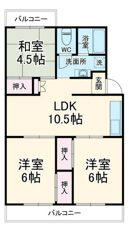 第二向山マンション 1階階 間取り