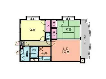 MS紫原(2LDK/4階)の間取り写真