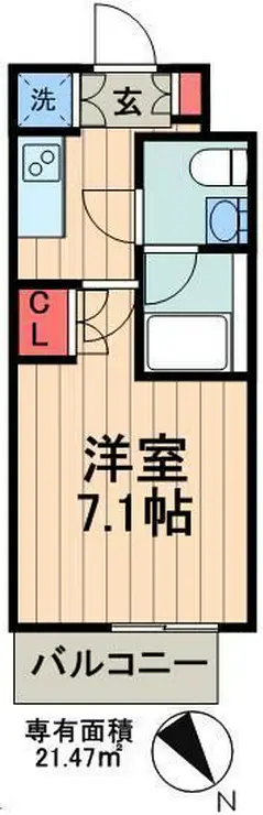 アーデン門前仲町 7階階 間取り