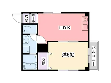 シャルム(1LDK/3階)の間取り写真