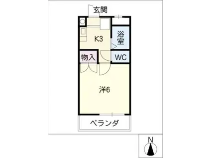 キャッスル本郷(1K/1階)の間取り写真