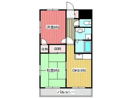 ドミール並木(2DK/1階)の間取り写真