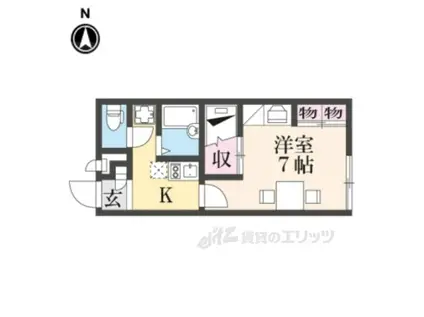 レオパレス余内(1K/2階)の間取り写真