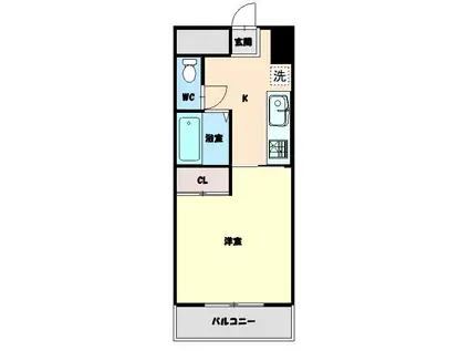 第10春木ハイツ(1DK/2階)の間取り写真