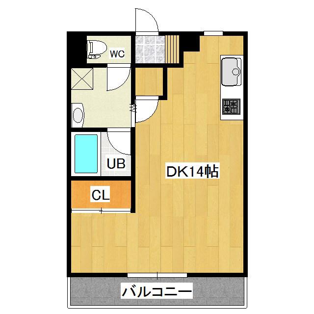 コーポカワハラ(1DK/2階)の間取り写真