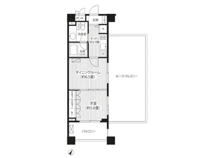 グランハイツ代々木(1DK/5階)の間取り写真