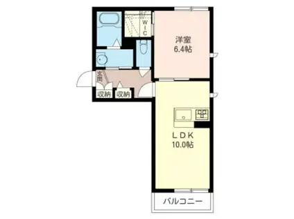 シャーメゾン シナモン(1LDK/1階)の間取り写真