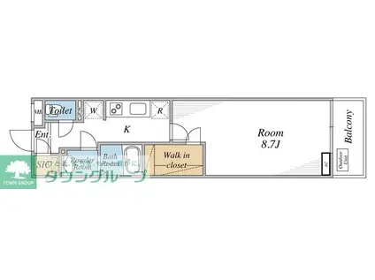 リブリ・GRANDE VII(1K/1階)の間取り写真