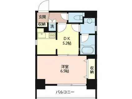 エスティメゾン神田(1DK/4階)の間取り写真