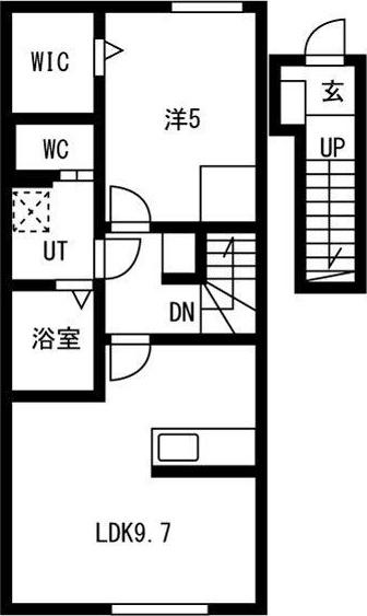 SORTE(1LDK/2階)の間取り写真