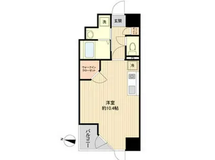 HF晩翠通レジデンス(ワンルーム/12階)の間取り写真