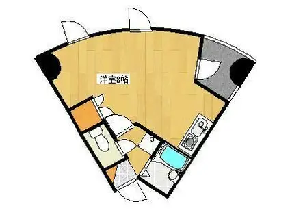 クロノス18三軒町(ワンルーム/8階)の間取り写真