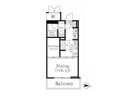 KOENJI CROSSOVER(1DK/4階)の間取り写真