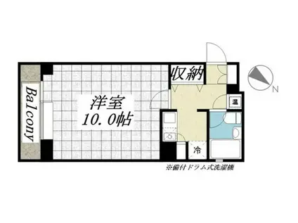 メゾン・ド・ヴィレ日本橋中洲(1K/8階)の間取り写真