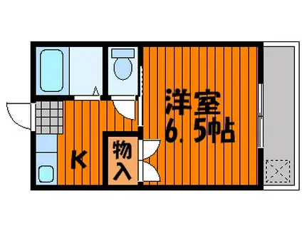 レクサス十日市II(1K/2階)の間取り写真