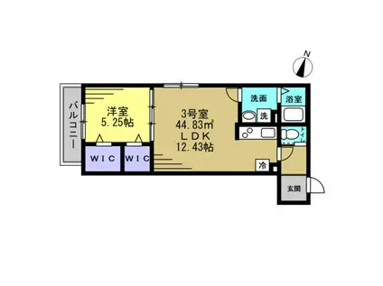 トラフト馬橋(1LDK/2階)の間取り写真