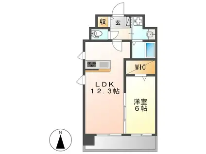 S-FORT大須観音(1LDK/3階)の間取り写真