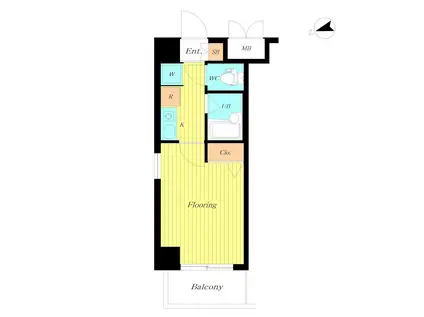 FUTIVAL汐留浜離宮パークサイドシティ(1K/6階)の間取り写真