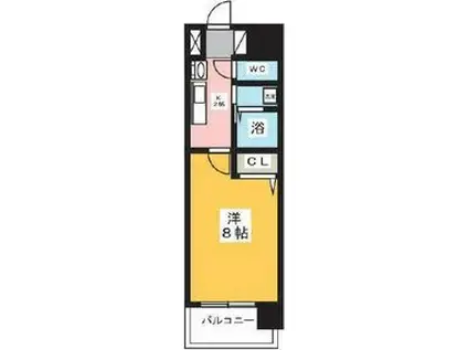 ARTIZA上前津(1K/10階)の間取り写真