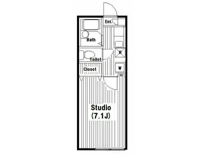 ココアージュ(1K/1階)の間取り写真
