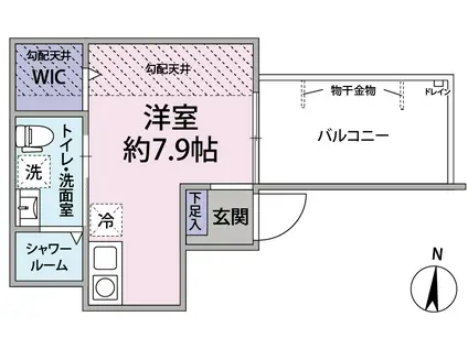 KANON新高円寺(ワンルーム/3階)の間取り写真