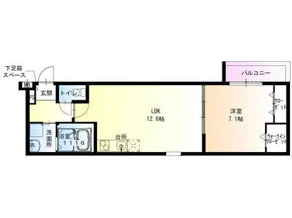 フジパレス堺浜寺石津II番館(1LDK/2階)の間取り写真