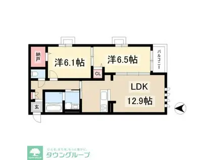 LUPOSIA(2LDK/2階)の間取り写真