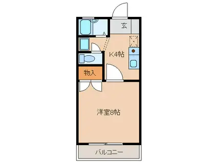 プリミエール間内(1K/3階)の間取り写真