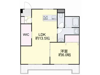 SUNGARDEN野田屋町(1LDK/4階)の間取り写真