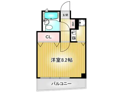 ナビシティ大須II(1K/9階)の間取り写真