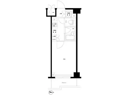 ルーブル武蔵新城(1K/3階)の間取り写真