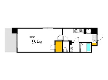 第31友建ビル(1K/3階)の間取り写真