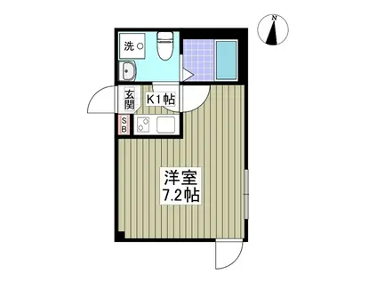 陽だまりのルーチェ(1K/1階)の間取り写真
