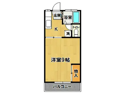 シルクハイツA B(1K/1階)の間取り写真